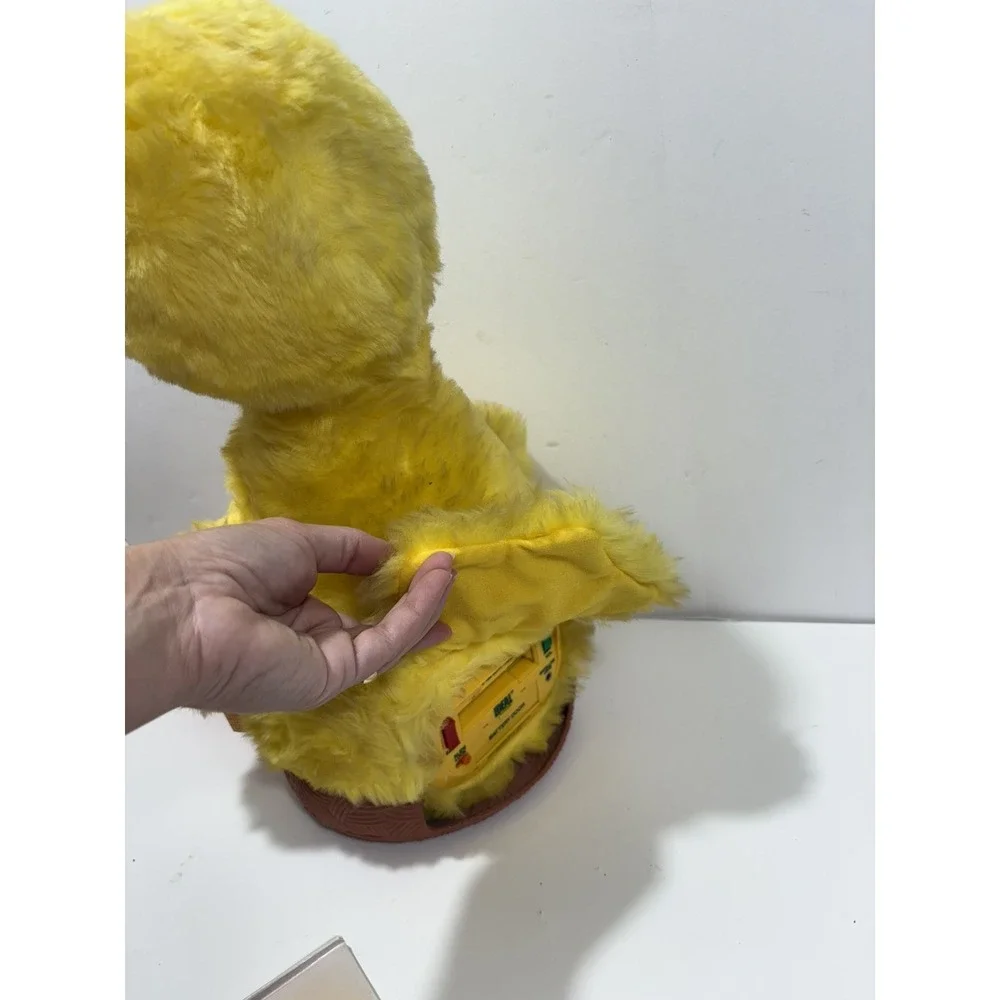 Vtg Sesame Street Big Bird 1986 Ideal Talking Toy + Book  For Repair Parts AS IS